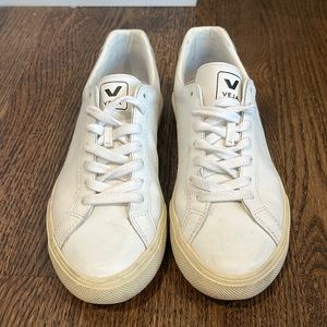 All white Veja sneakers